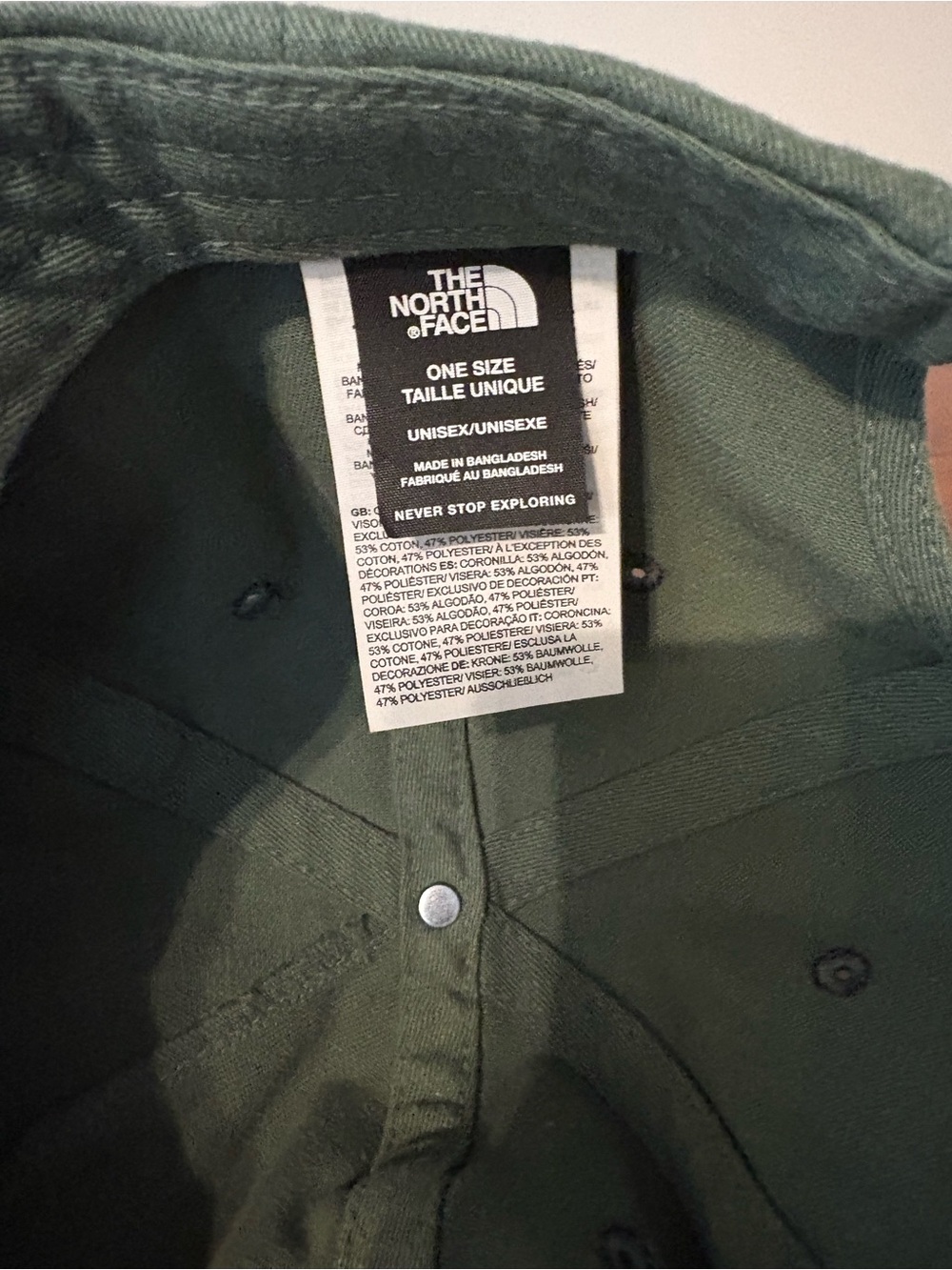 NWOT The North Face Green Rope Cord Strapback Hat - Picture 3 of 8